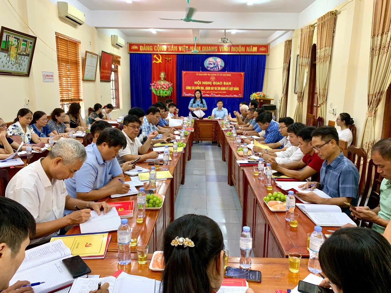 Uỷ ban kiểm tra Đảng uỷ xã tổ chức hội nghị giao ban công tác kiểm tra, giám sát và thi hành kỷ luật Đảng